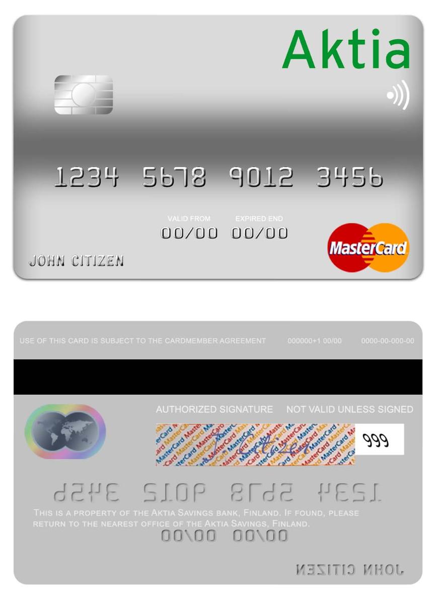 Finland Aktia Savings Bank mastercard